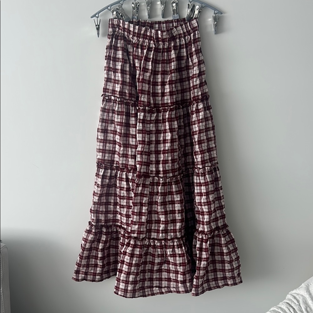 Plaid Bershka Maxi Skirt